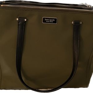 kate spade army green small tote